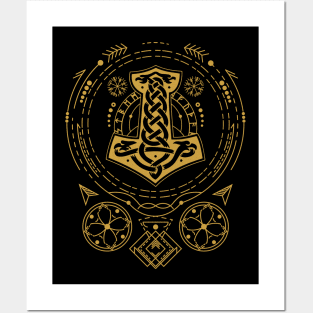 Mjolnir - The Hammer of Thor | Norse Pagan Symbol Posters and Art